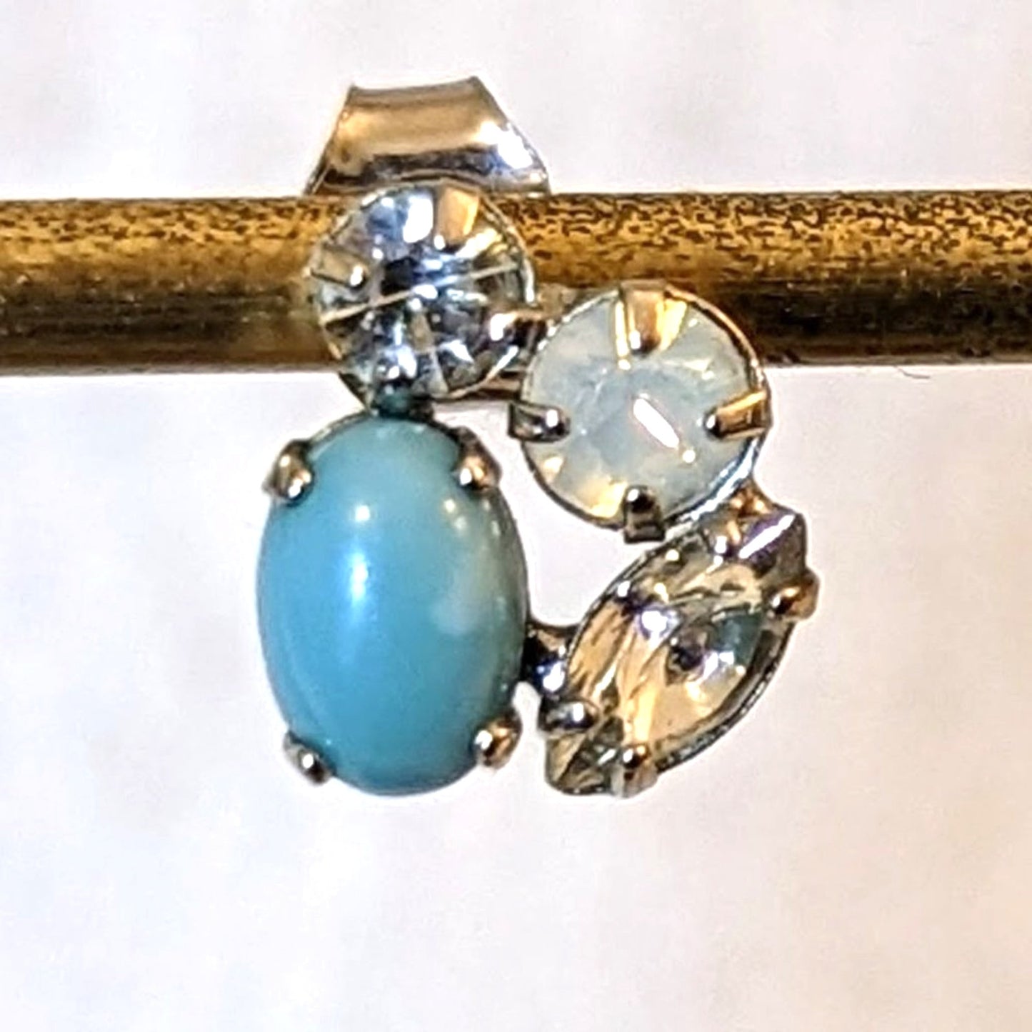 Four Stone Post Earrings