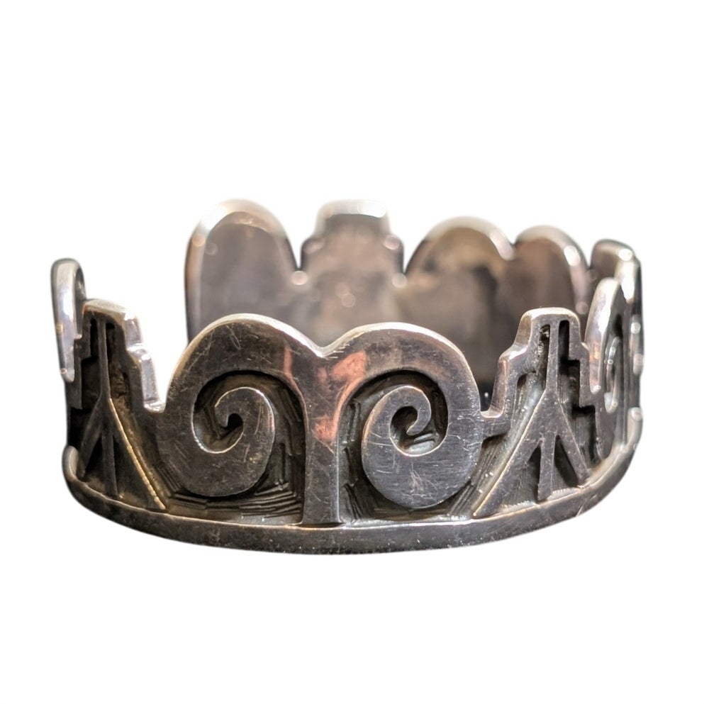 Vintage Taxco TS-95 Sterling Silver 7" Cuff  Bracelet 33.5g