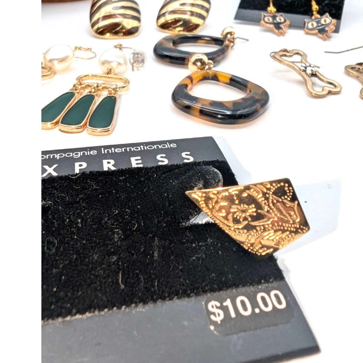 Lot of Twelve Pair Gold Tone Earrings Some NWT