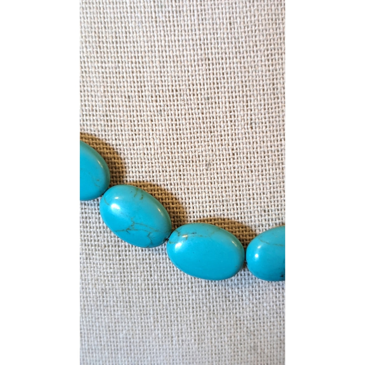 Turquoise Color Howlite Bead Choker Necklace