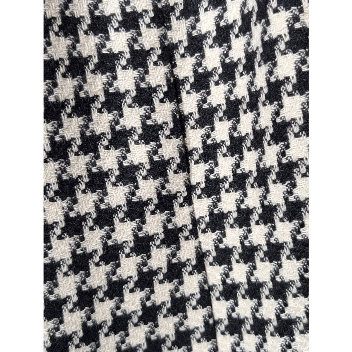 VTG August Max Woman Black/White Houndstooth Button Front Lined Jacket Sz 12W