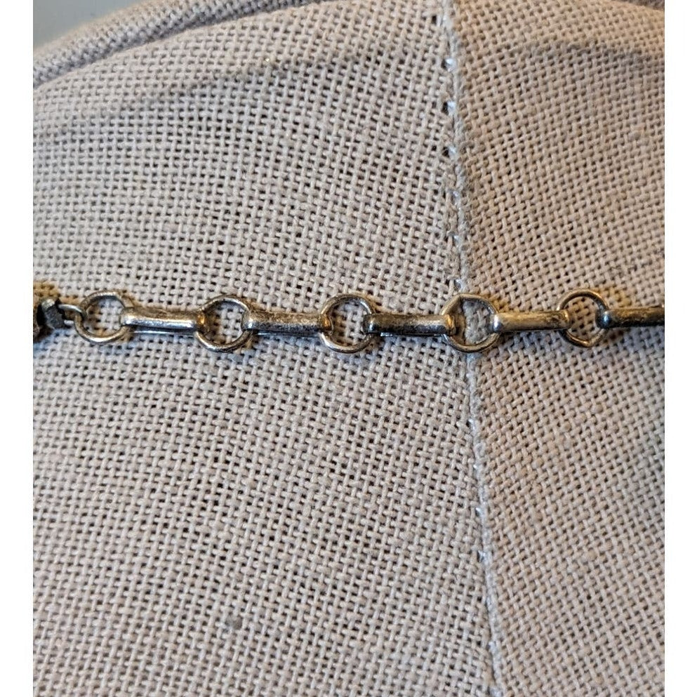 Vintage Navajo & Sterling and Turquoise Pendant Necklace Signed Sterling NC