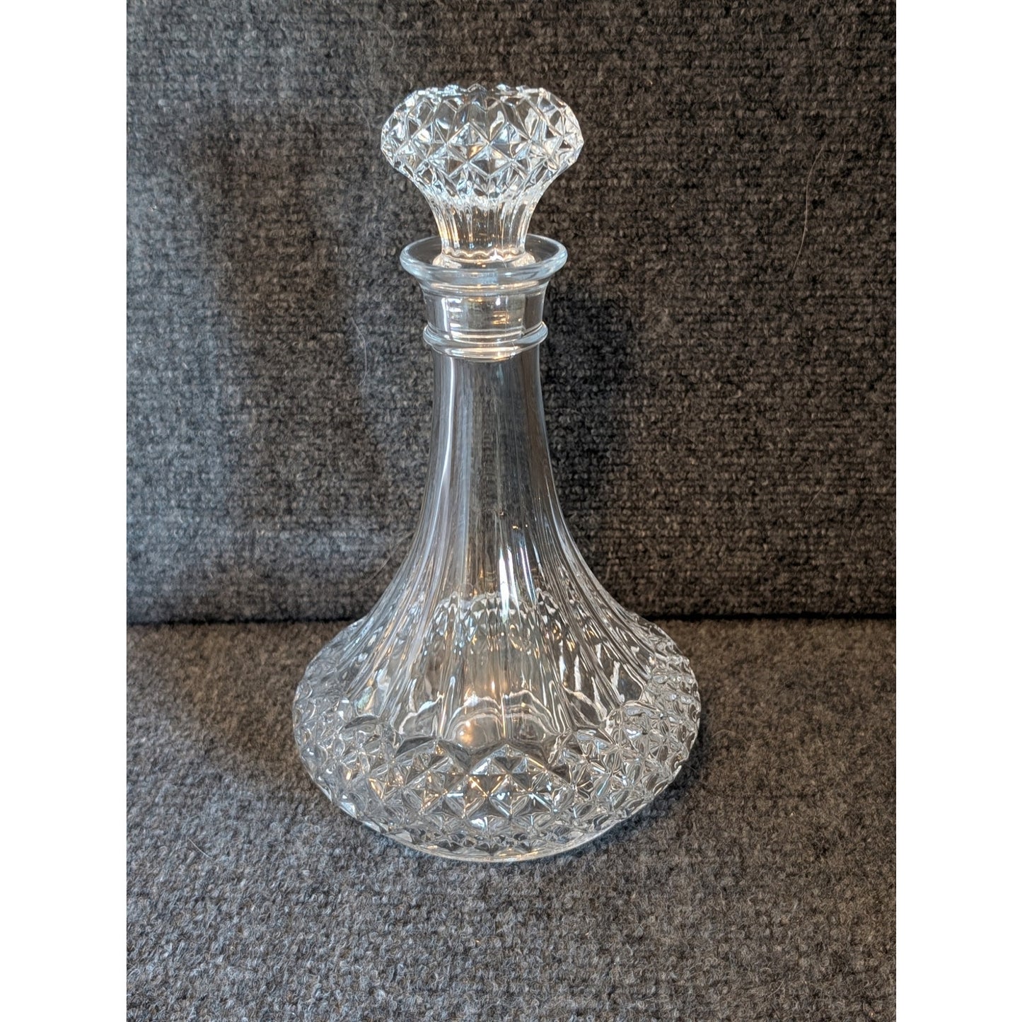 Vintage Crystal Cut Glass Wine Decanter