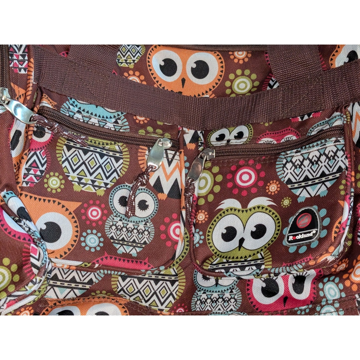 Rockland 19" Polyester Owl Multi-Color Brown Duffel Bag