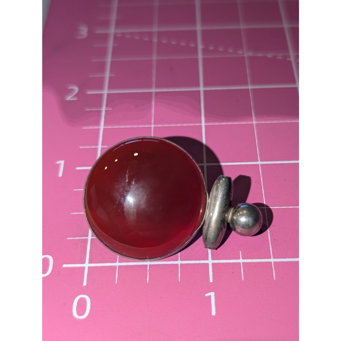 Vintage Large Carnelian 925 Sterling Silver 1.47" x 1" Stud Earrings