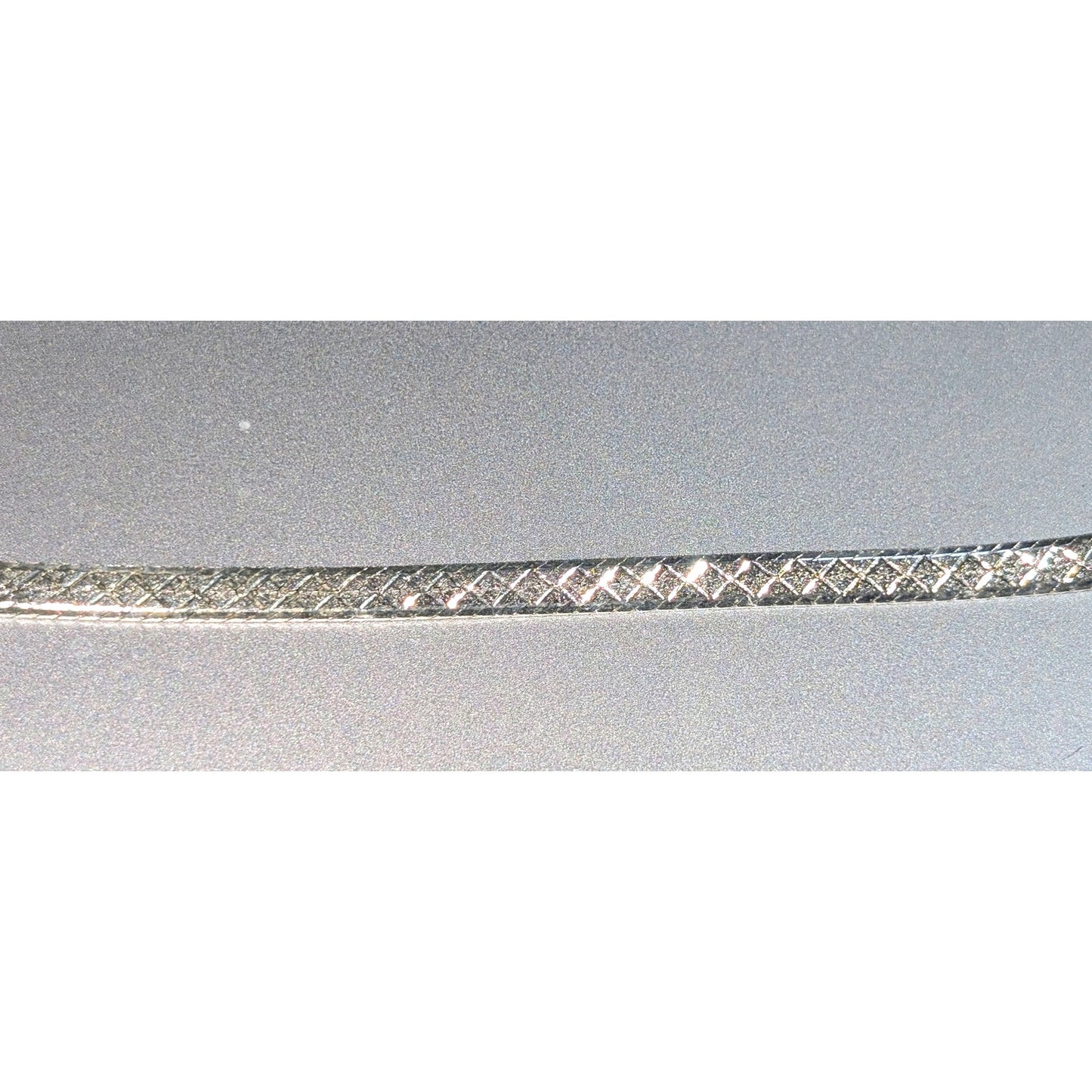 Vintage 30" Diamond Cut Herringbone Chain Necklace