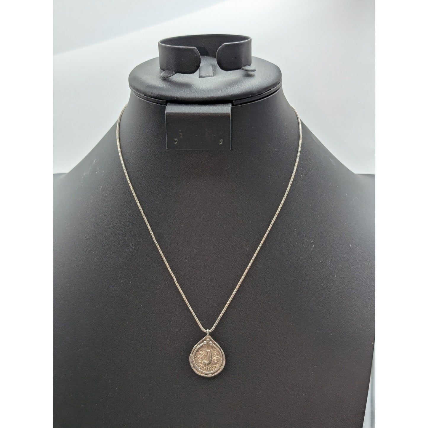 Vtg Silpada Didae 925 Sterling Made in Israel Initial 'J' Pendant 18" Necklace