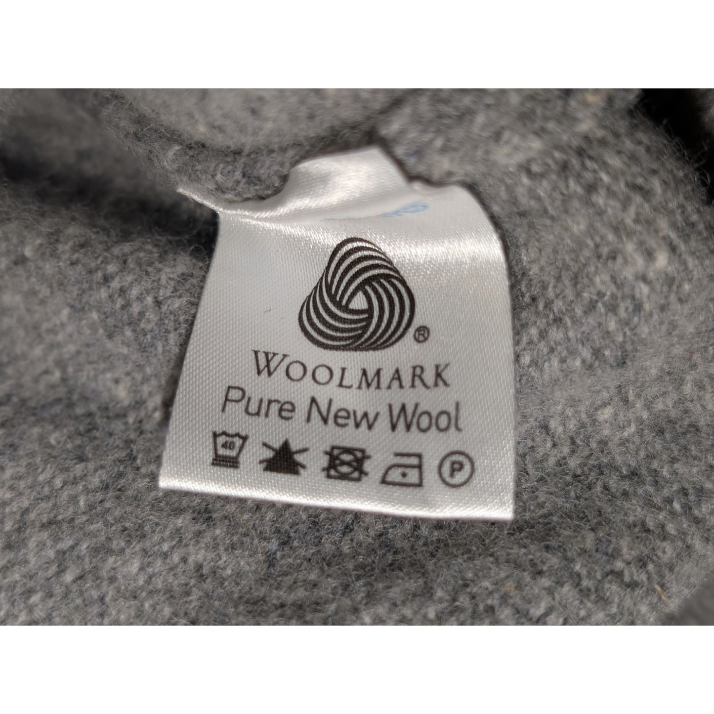 Woolovers Gray Blue Fairisle Crew Neck Pullover Long Sleeve Sweater Size L