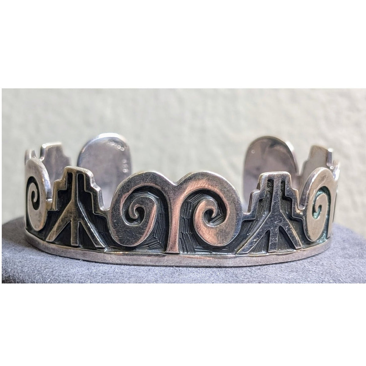 Vintage Taxco TS-95 Sterling Silver 7" Cuff  Bracelet 33.5g