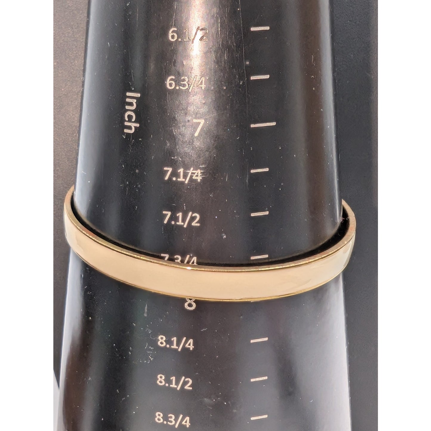 J.Crew Cream Enamel Gold Tone 1/4" Bangle Bracelet