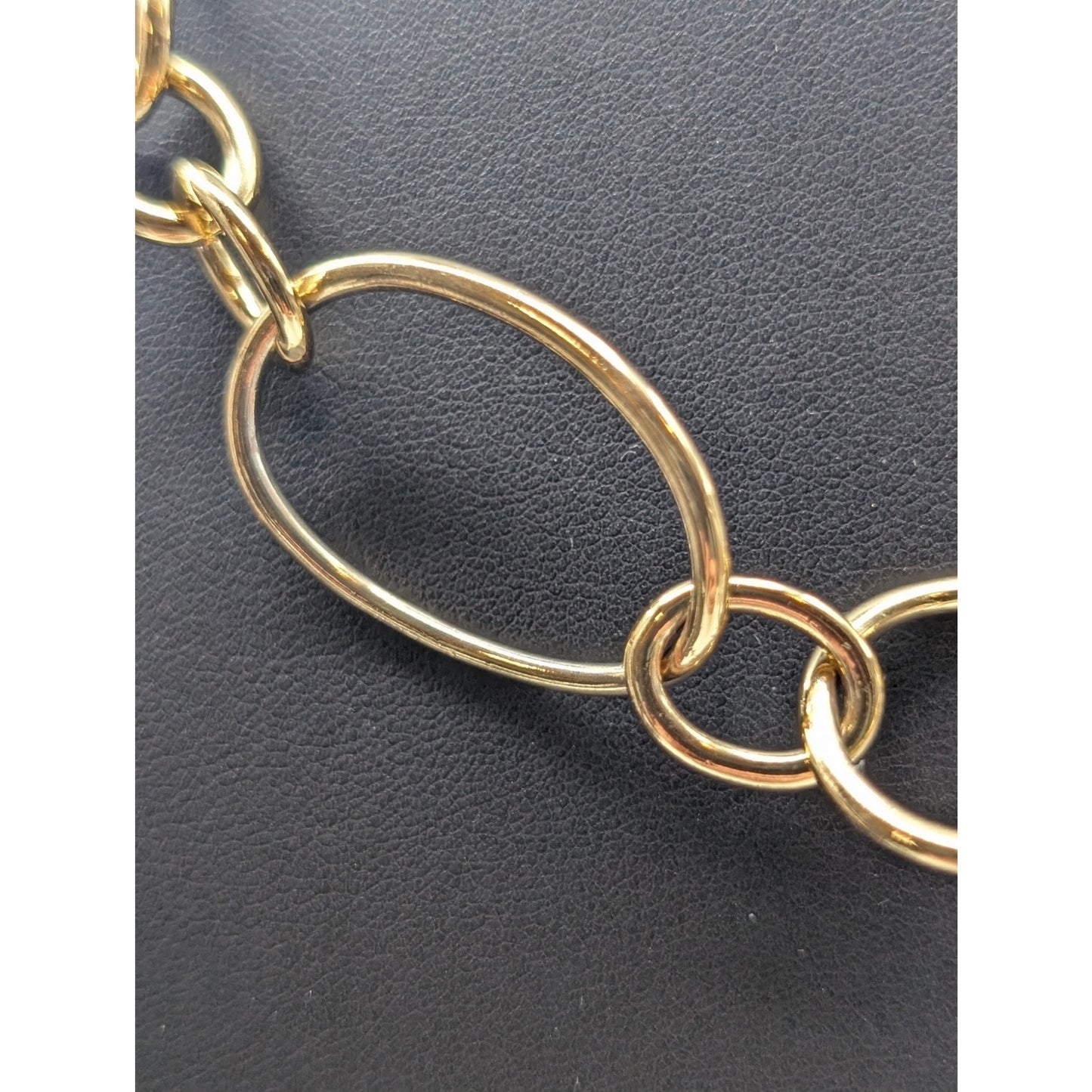 Vintage Joan Rivers Chunky Gold Tone Oval Loopy Link Chain 17"-20" Necklace