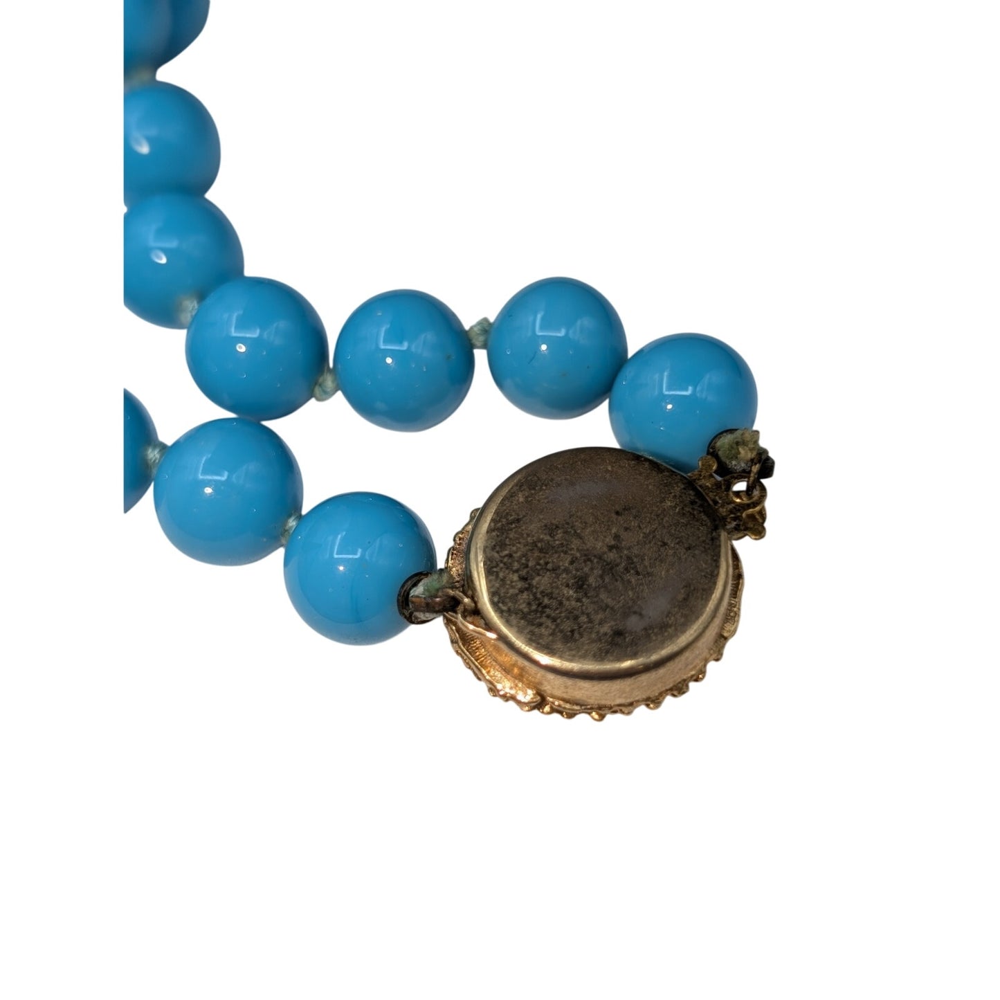 Three Piece Vintage to Modern Gold Tone & Turquoise Bead Jewelry Lot