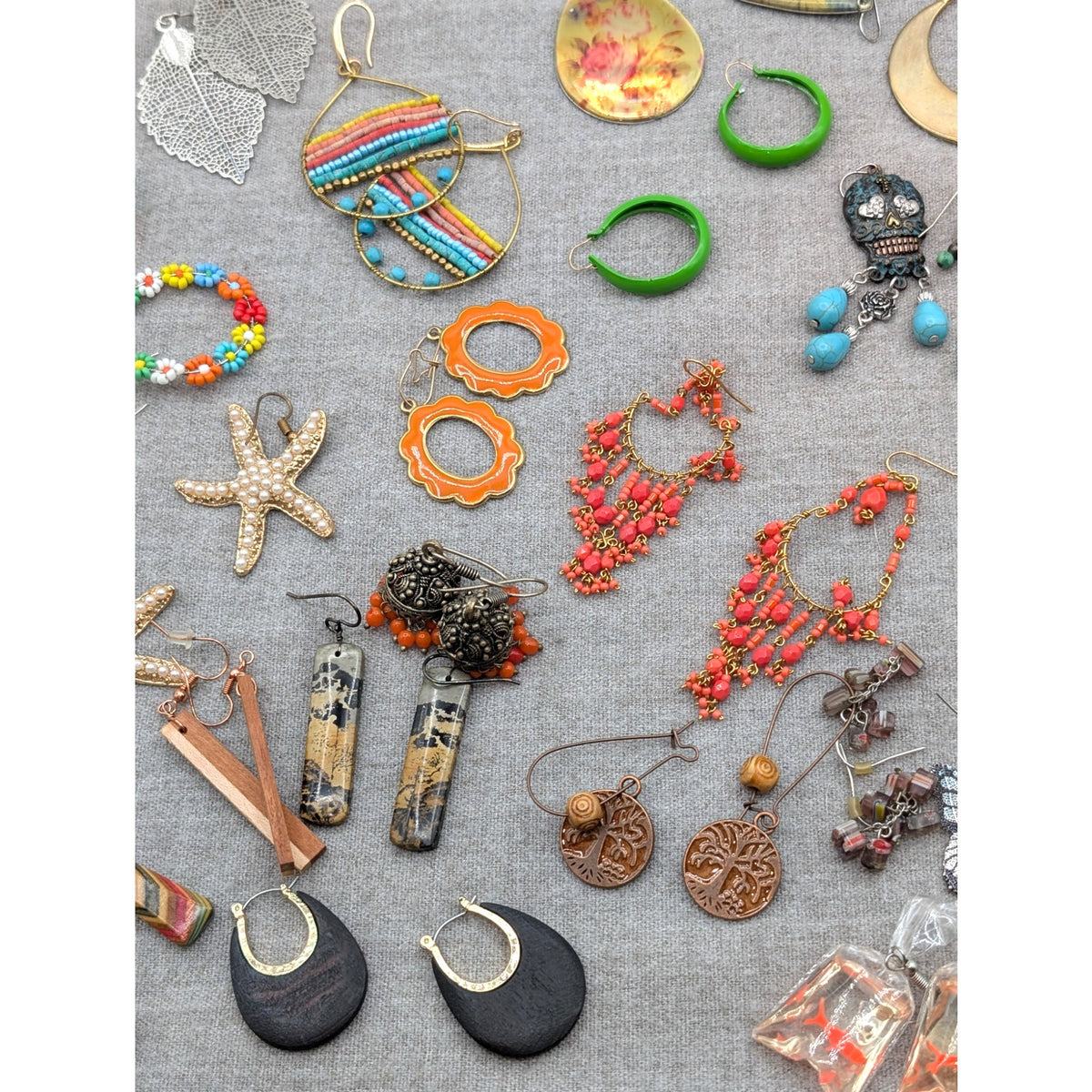 Lot of 29 Pair of Boho Vibe Earrings for Pierced Ears