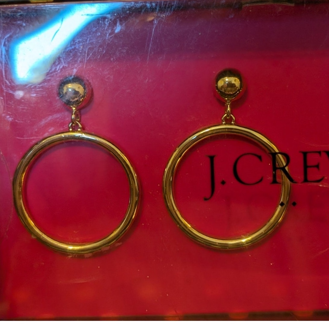 Three Pack J. Crew Gold Tone Pierced Earrings Pack NWT