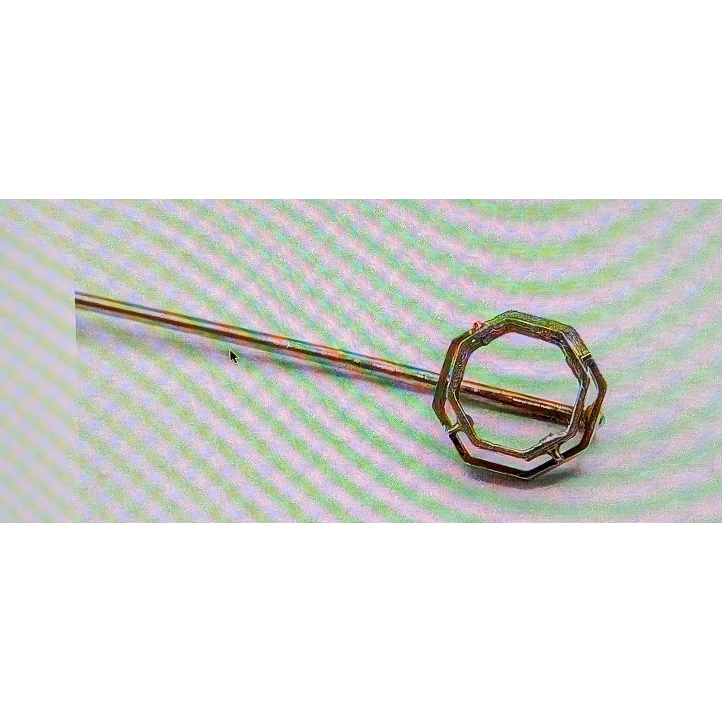 Antique 14K White Gold Straight 2" Long Stick Pin 1.1g