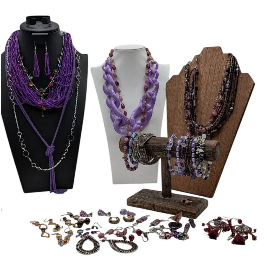 Reseller' Delight Curated Purple Lot of 41 Pieces of Jewelry