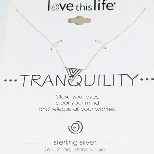 Love This Life Tranquility Sterling Silver 16"-18" Necklace NWT
