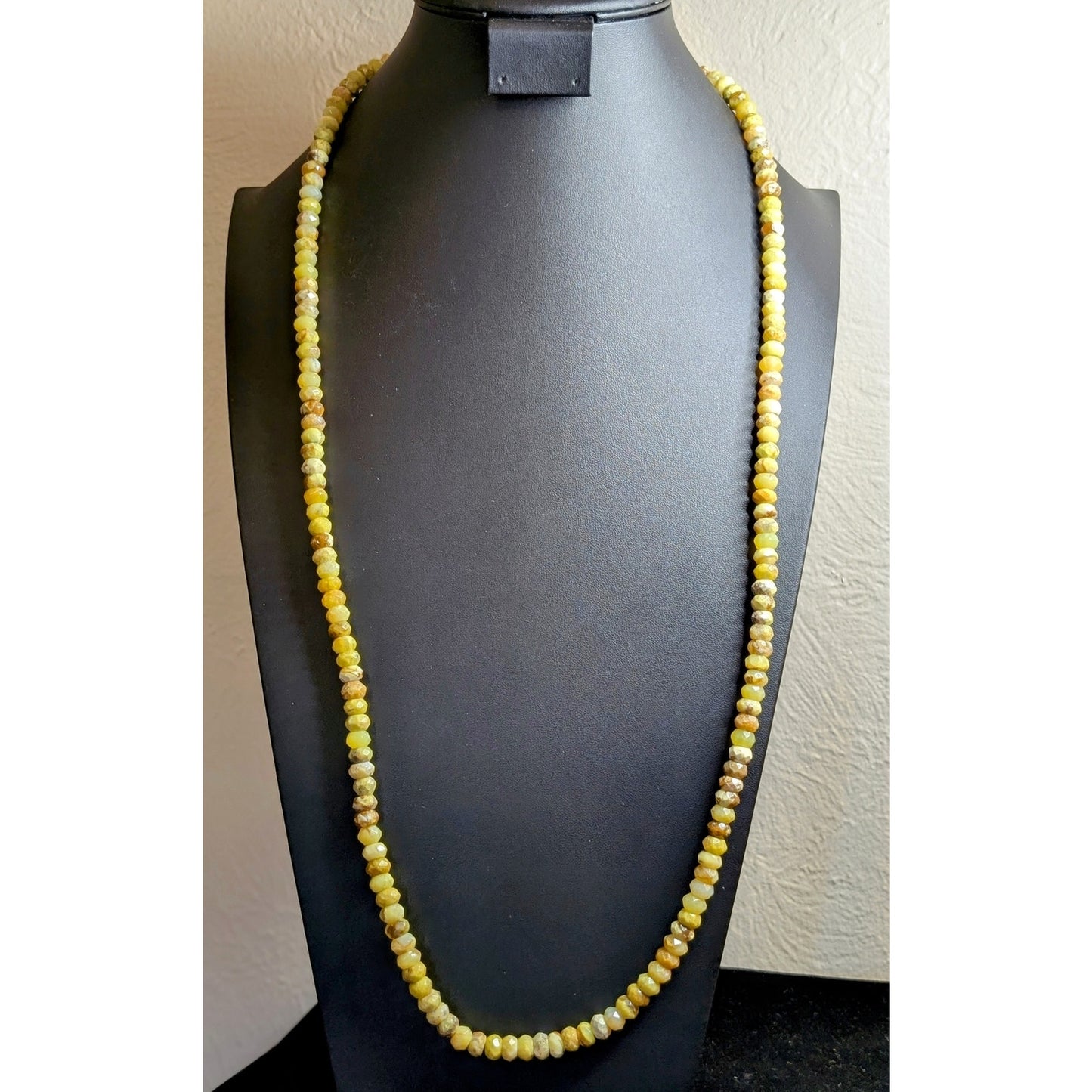 DTR Jay King 925 Silver Faceted Prehnite Beaded 36" Long Necklace 70.4g