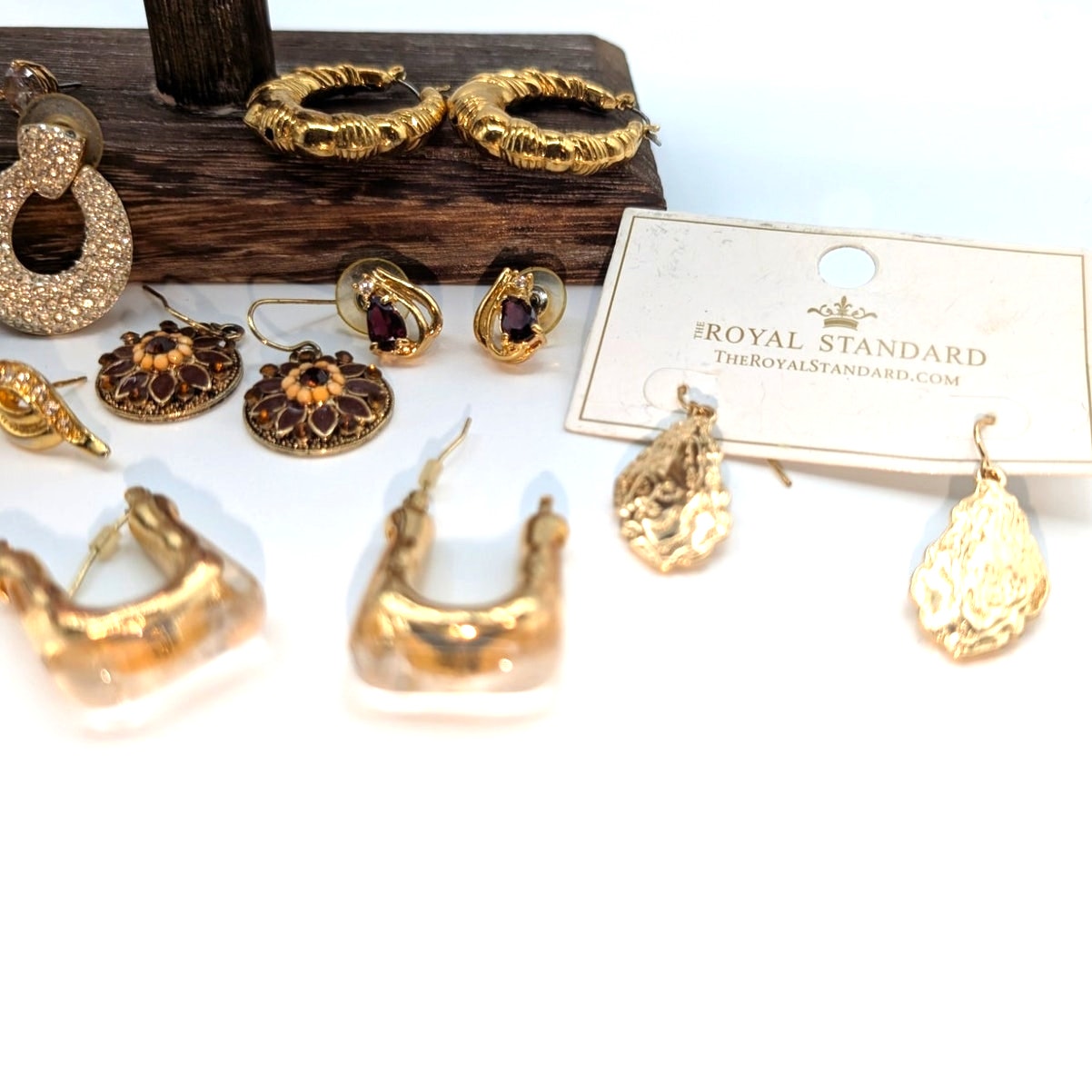 Mixed Lot of Gold Tone Ten Bracelets & Ten Pair of Earrings