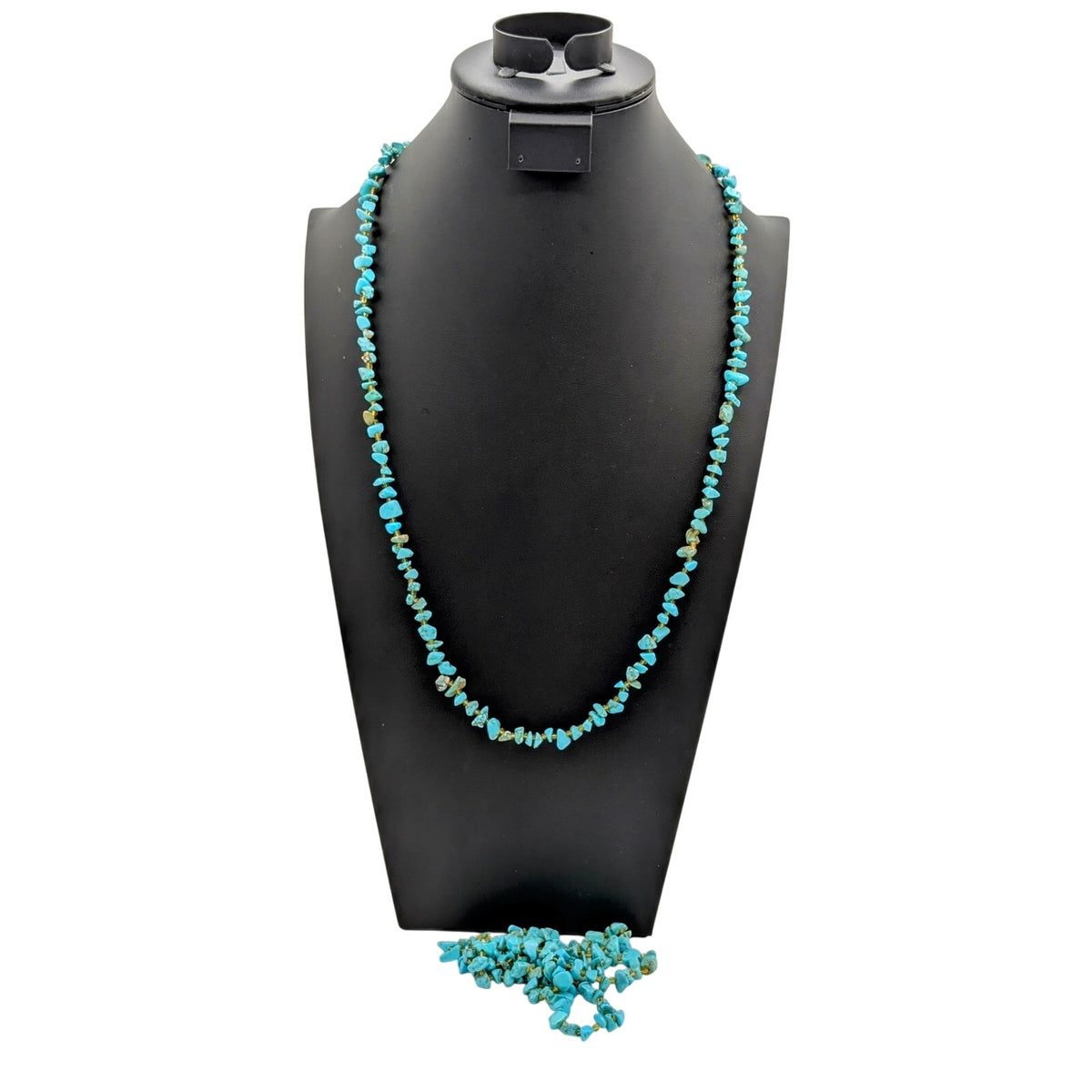 Two Turquoise Dyed Howlite Chip Bead 30" Necklaces