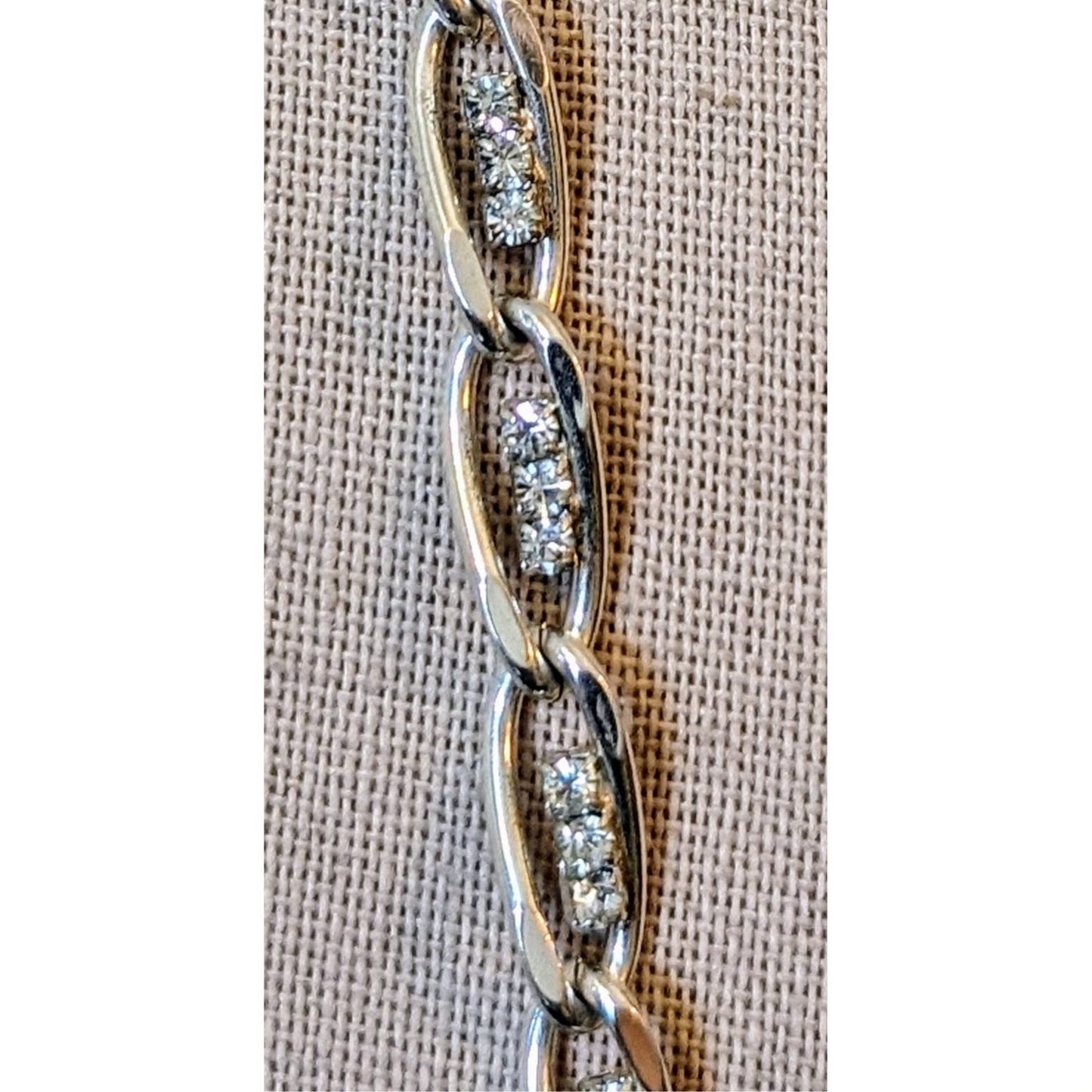 Triple Austrian Crystals Set in Silver Plated Chain Necklace & Matching Bracelet