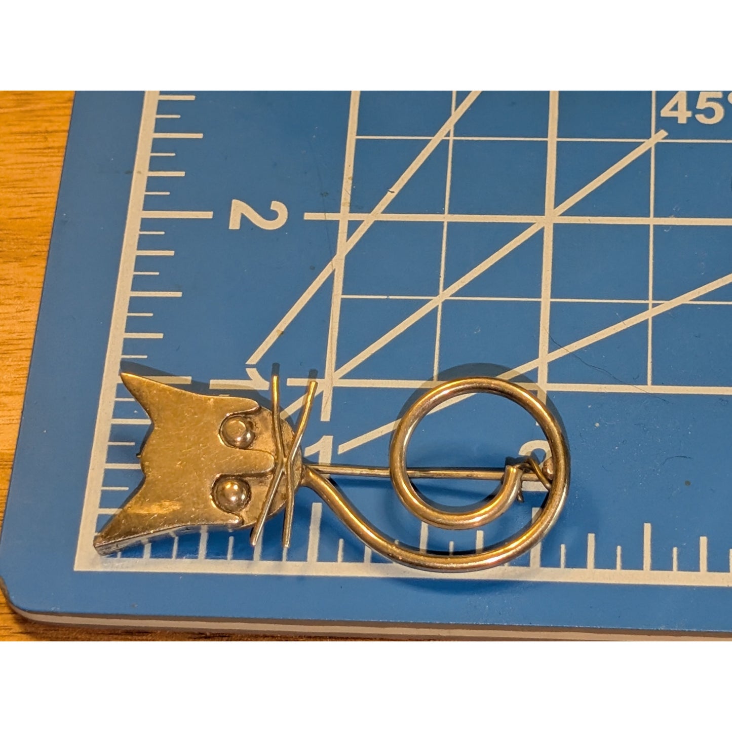 Vintage Taxco Mexico 925 Sterling Silver Modernist Cat Brooch