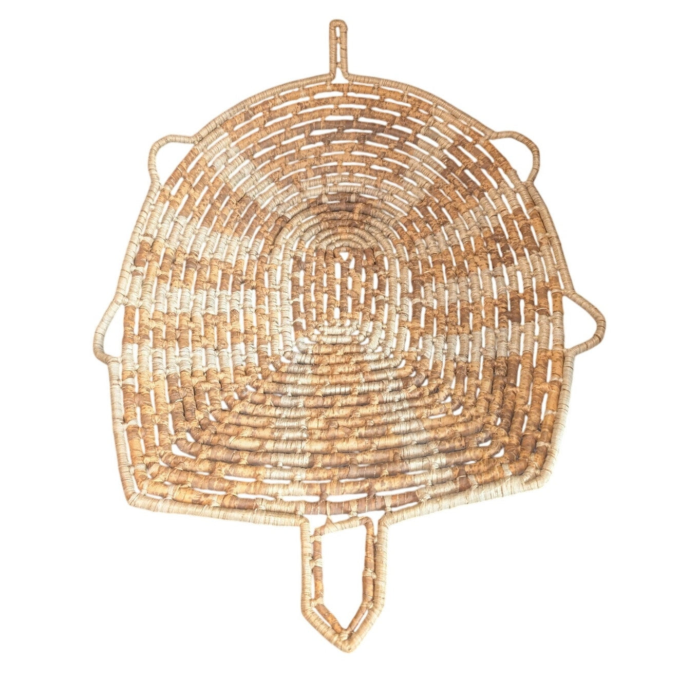 Vintage Large Hand Woven Basket For Display or Hanging