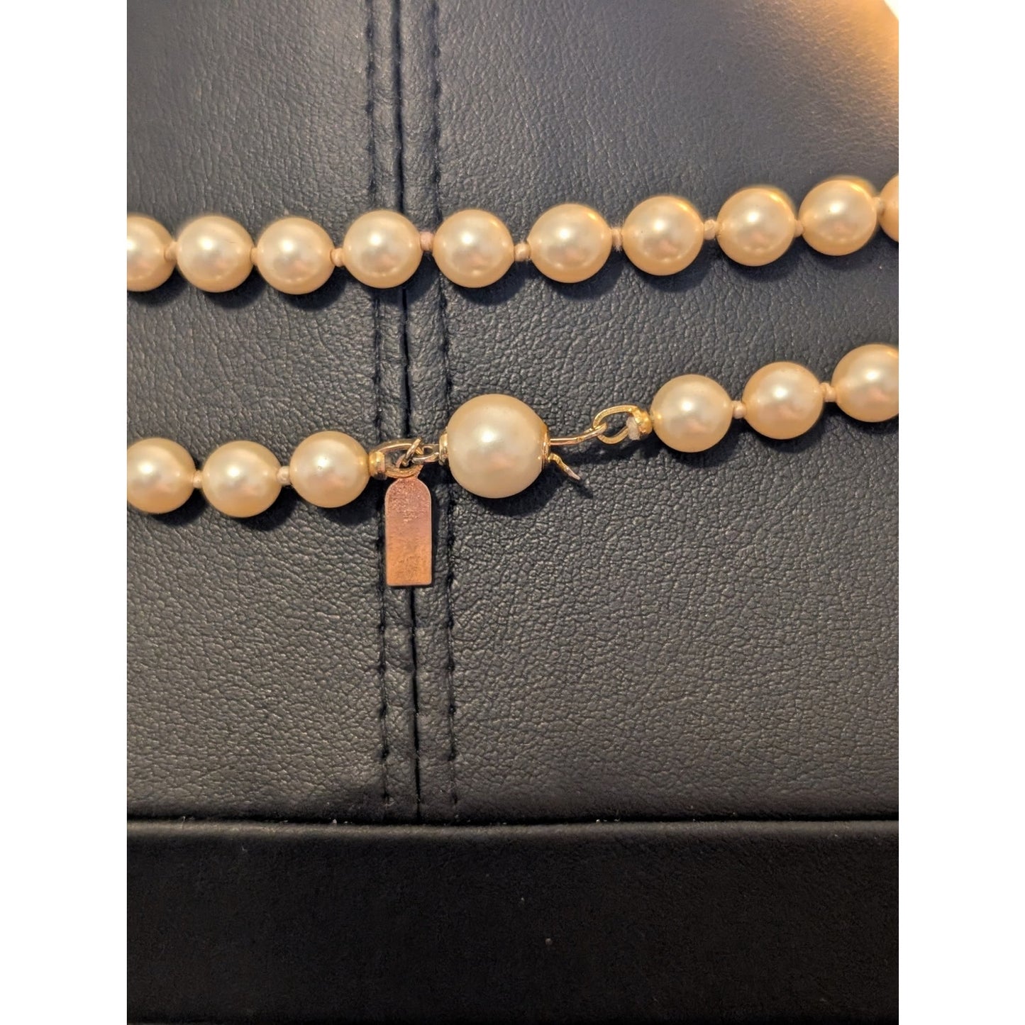 Vintage Marvella 5mm 34" Single Strand Faux Pearl Necklace