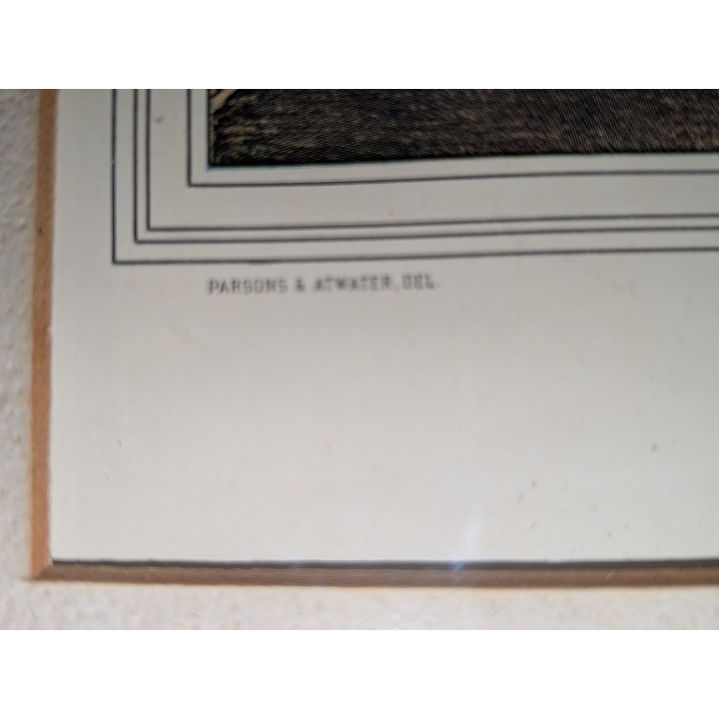 1874 Currier Ives Litho Art American Railroad Scene Express Train Parson Atwater