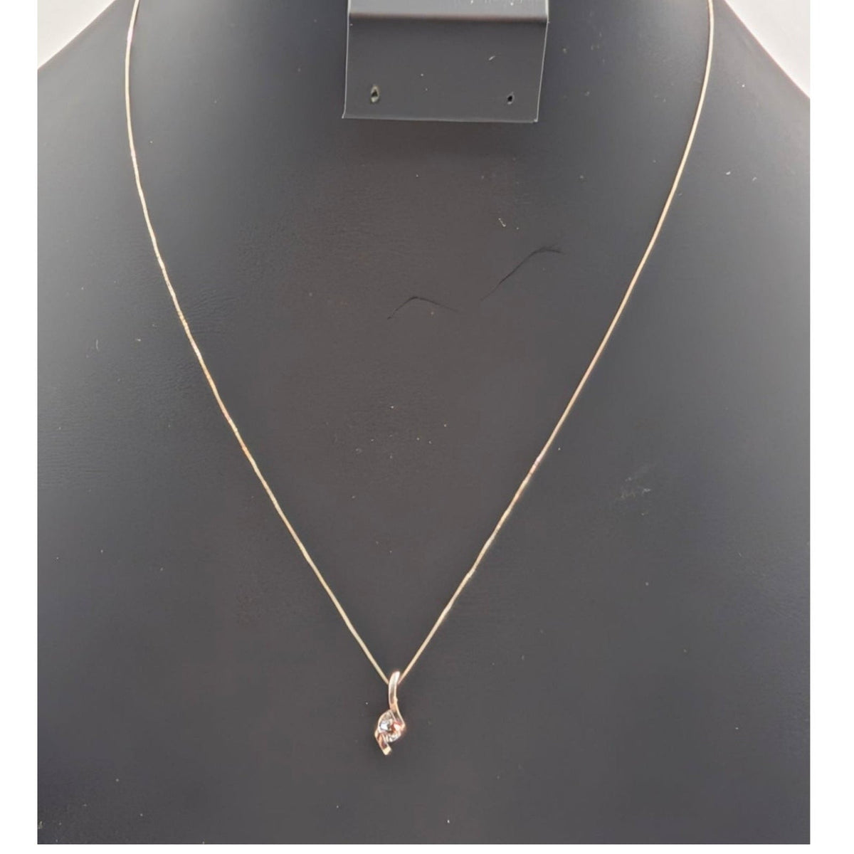 Sirena Collection 14K White Gold 1/4 ct Diamond Solitaire Pendant 19" Necklace
