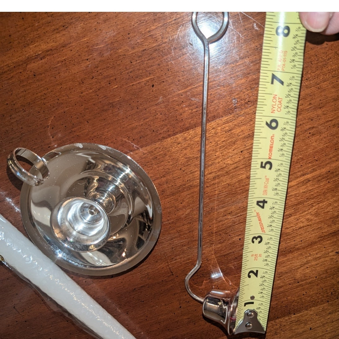 Silver Plate Candle Holder & Snuffer Set NWOT