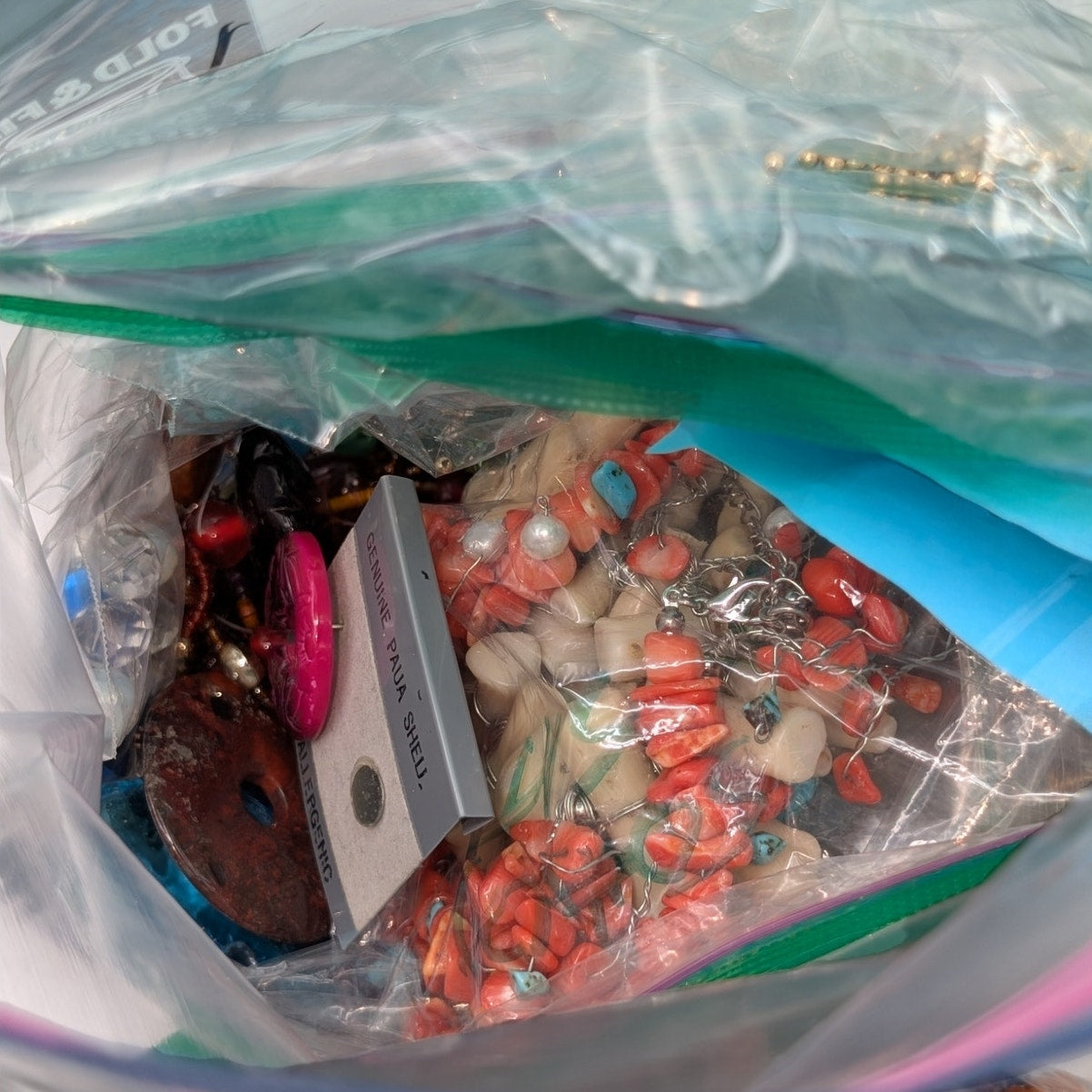 Jewelry Lot Goody Repurpose Bag Over 4 Pounds Beads