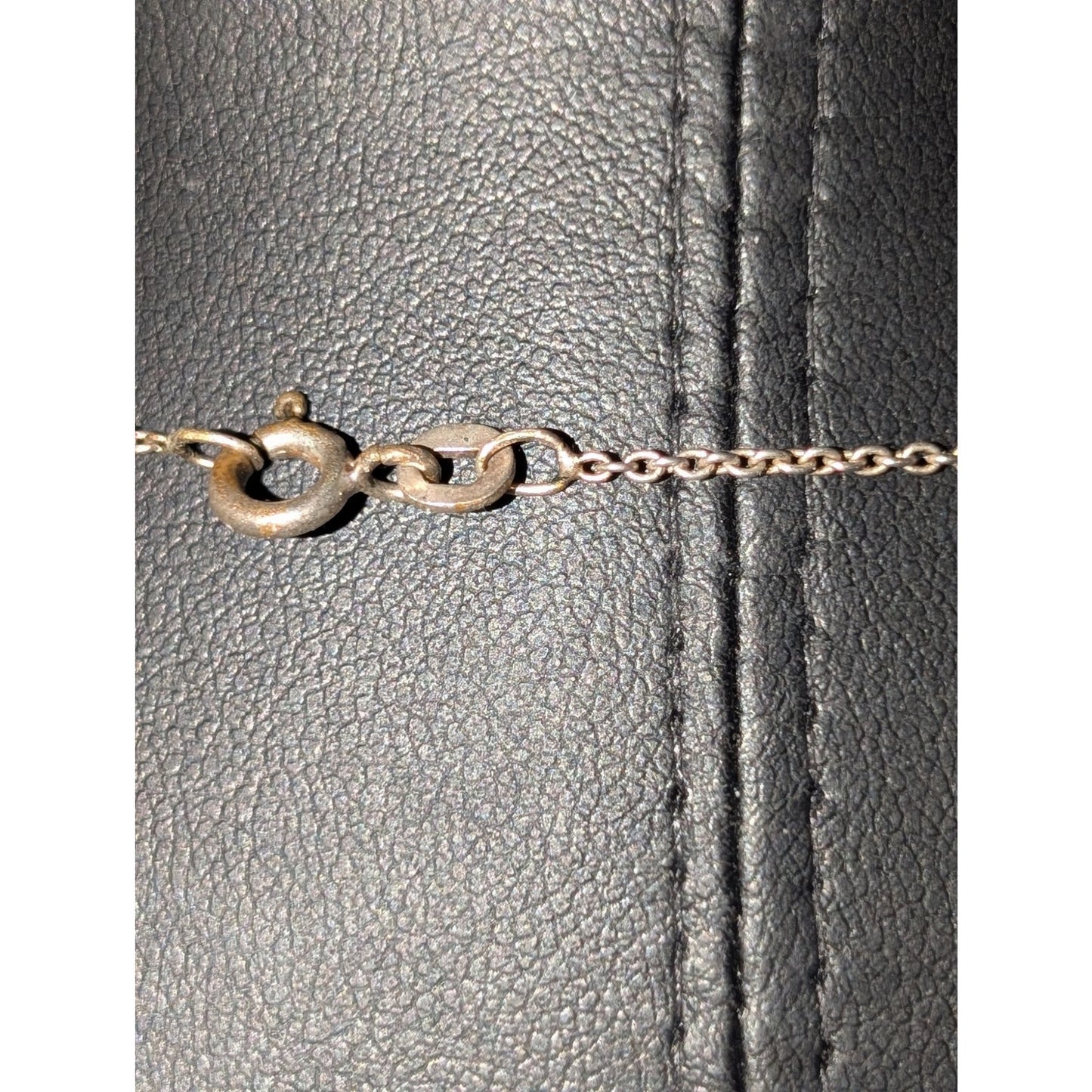 Vintage SU CH Two Tone CZ Cross Chain 20" Necklace