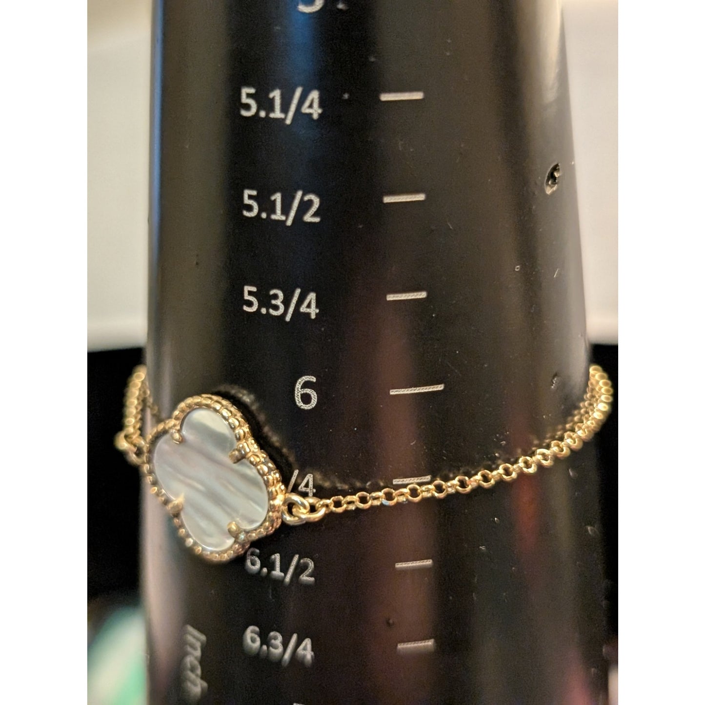 Dyadema 925 Italy Vermeil MOP Quadrafoil Chain Link Bracelet