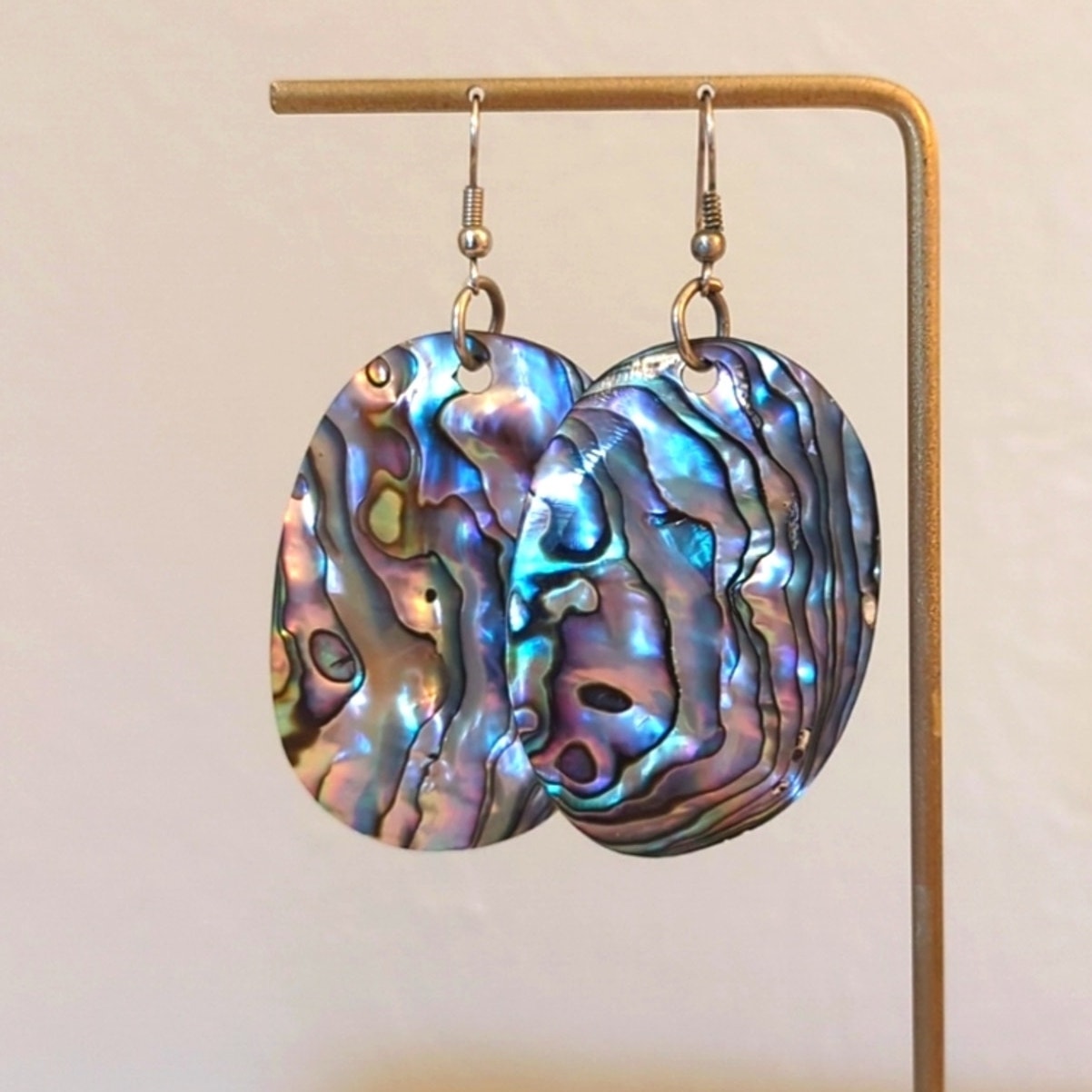 Abalone Gemstone Set--Necklace and Earrings