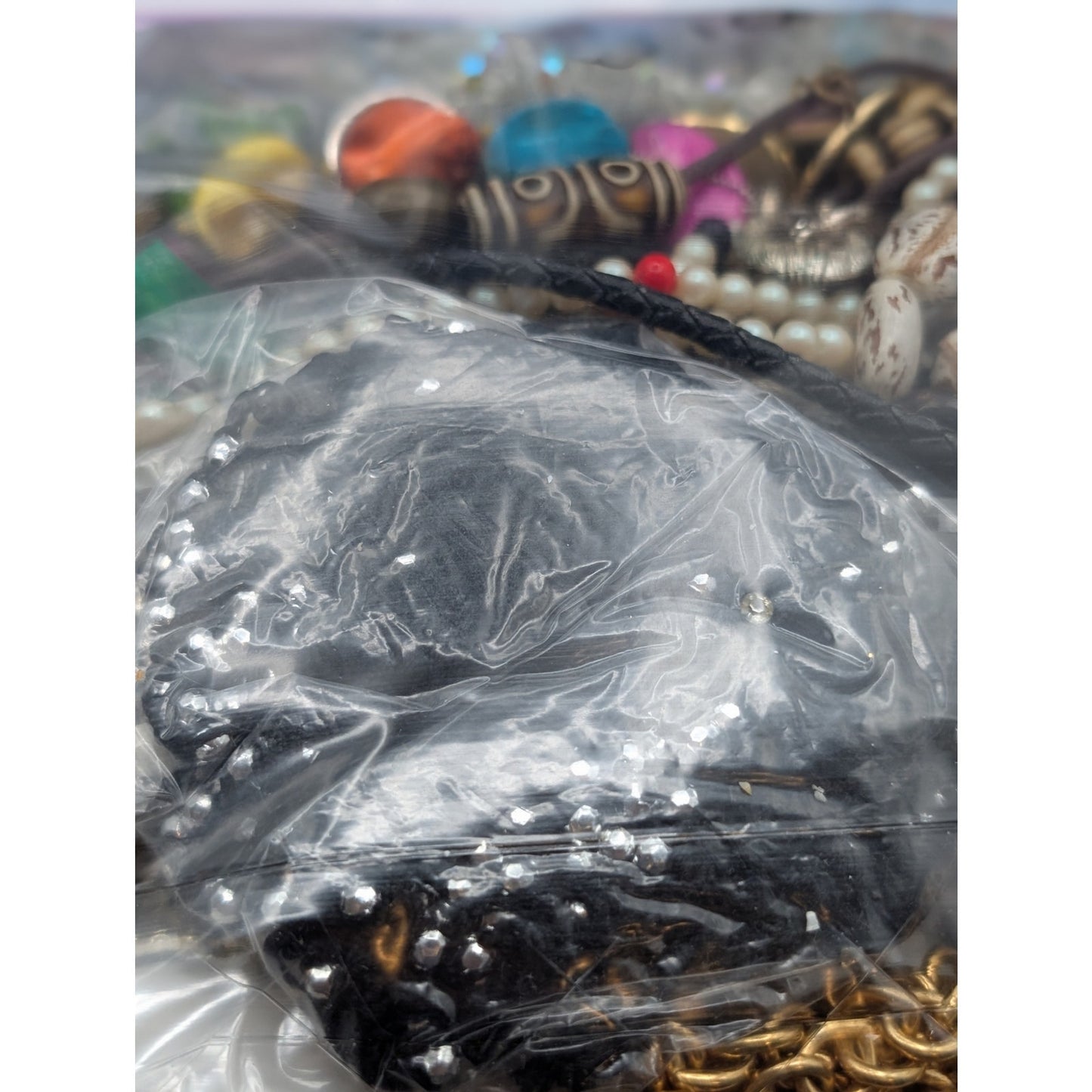 Jewelry Lot Sigrid Repurpose Bag Over 4 Pounds Beads & Possible Wearable Pieces