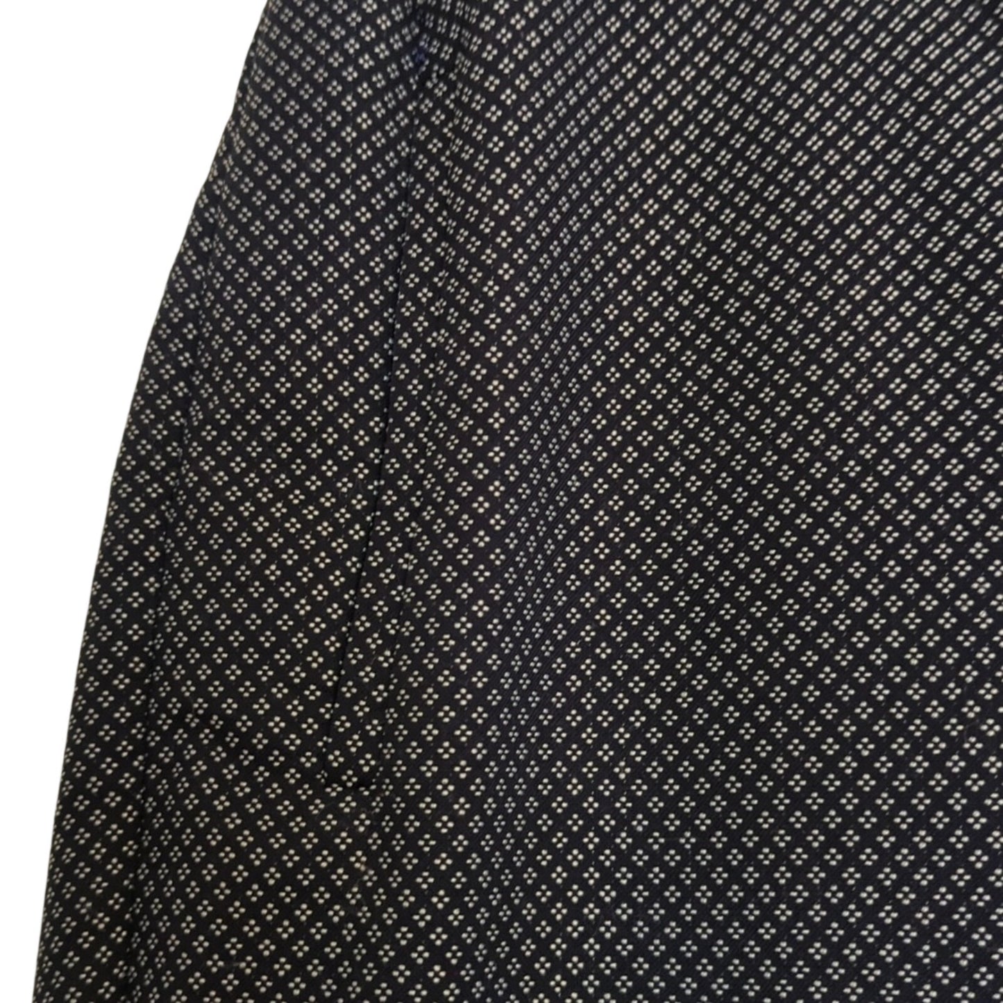 Talbot's Navy White Pin Dot Cotton Stretch High Rise Straight Leg Pant Size 14