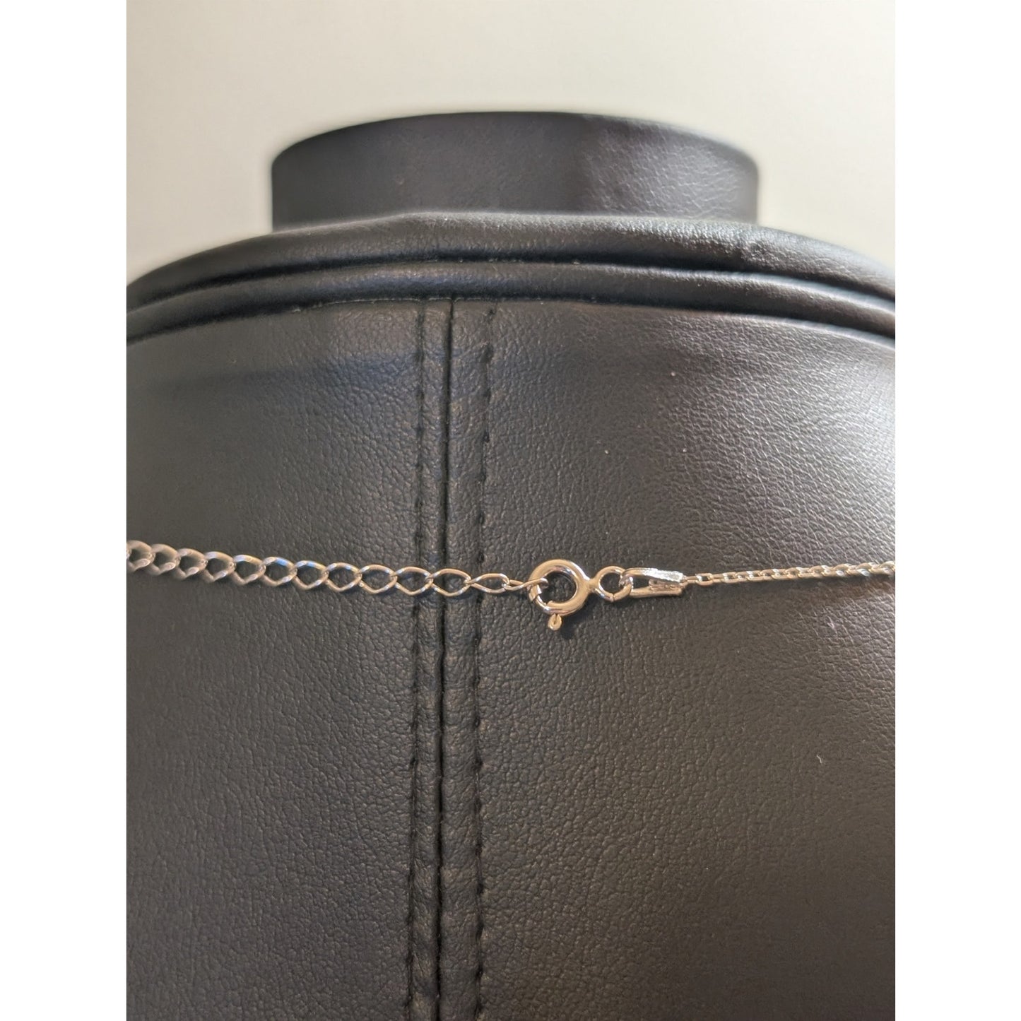 Dainty Twin Cats 925 Sterling Silver Crystal Pendant Chain 16"-18" Necklace