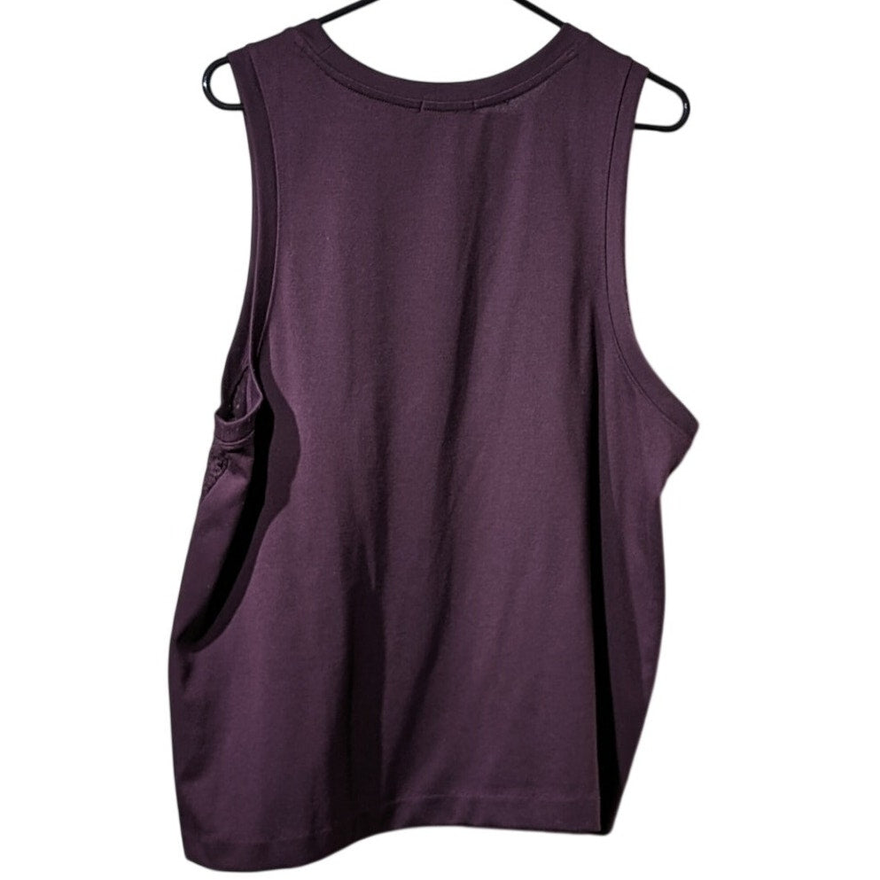 Gap Maroon Front Lace Sleeveless Tank/Shell Womens Sz XL