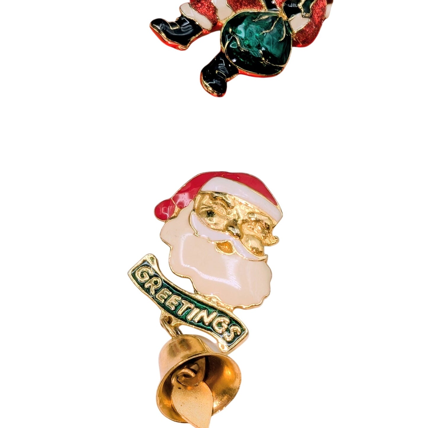 Lot of Eight Christmas Santa Pins