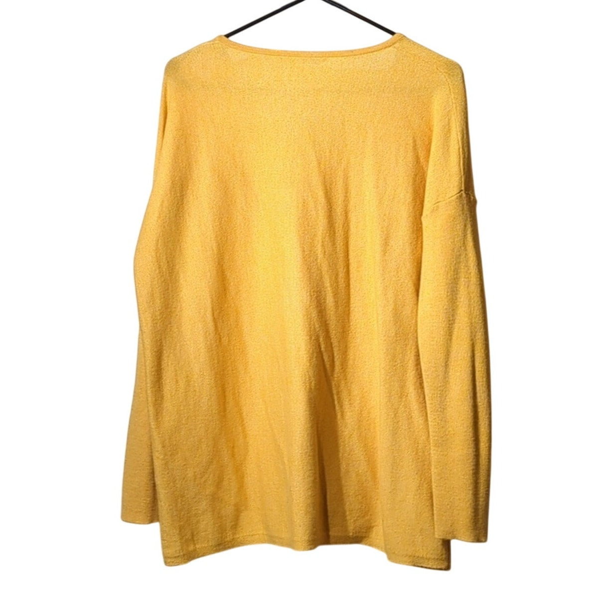 Soft Surrounding Yellow V-Neck Embellished Star Oversized Sweater Women's Sz S