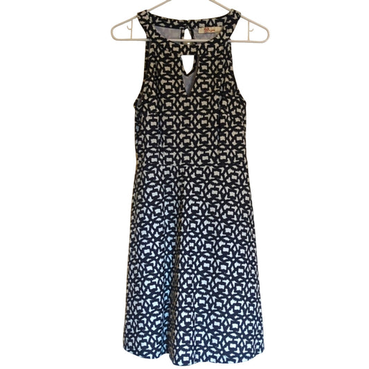 Aryeh Anthropologie Black Ivory Geometric Sleeveless A Line Dress Women's Sz. M