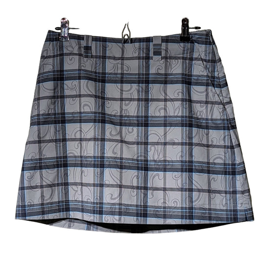Nike Gray Blue Plaid Dri-Fit Golf Skort Womens Size 6
