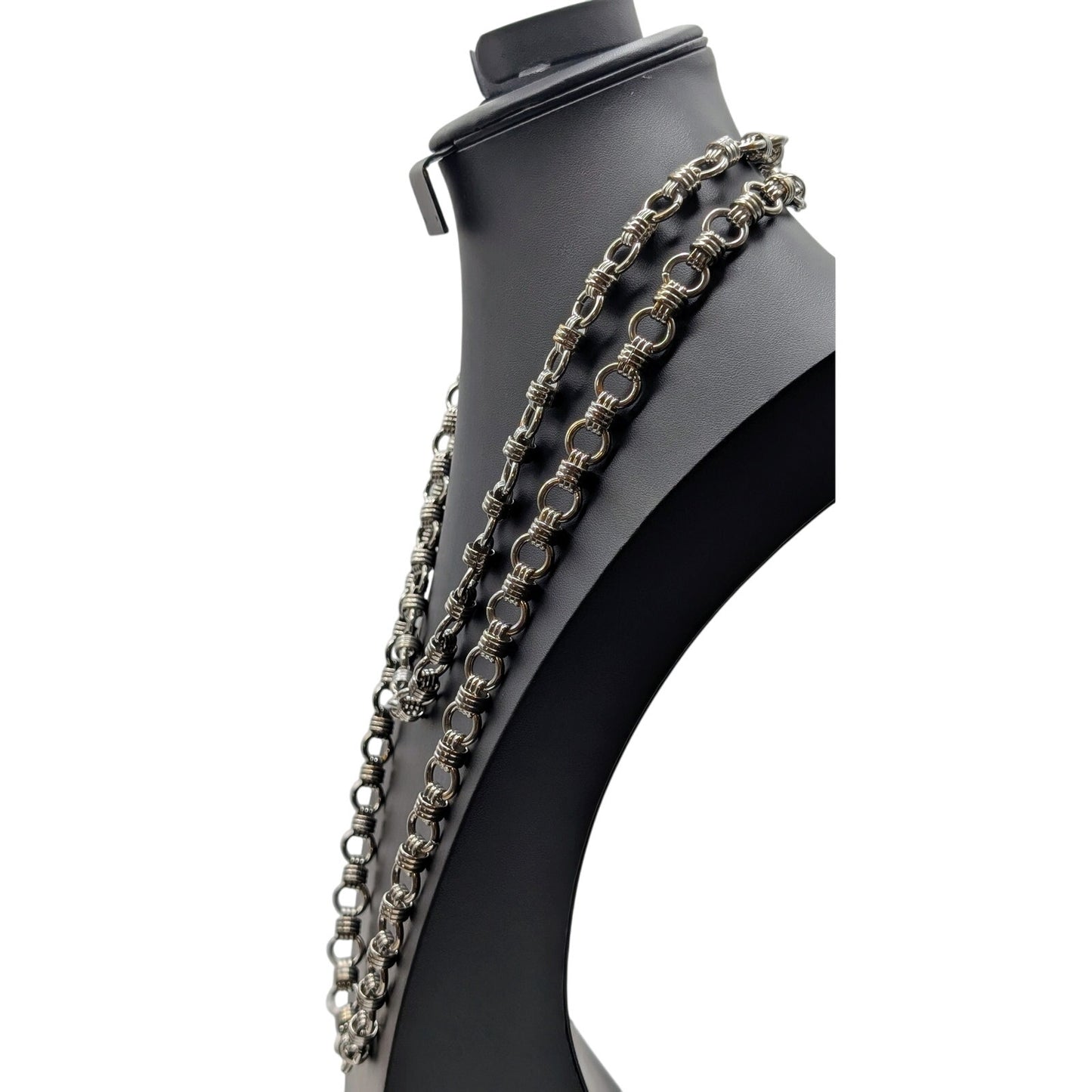 Silver Tone Heavy Chain Link 54" Necklace