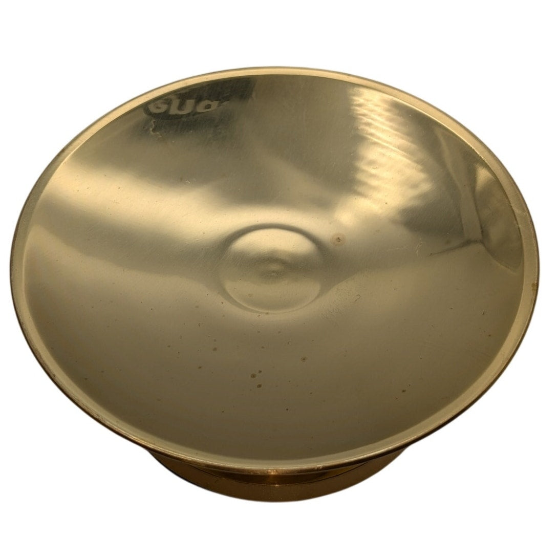 Vintage 80s Brass Pillar Candle Holder