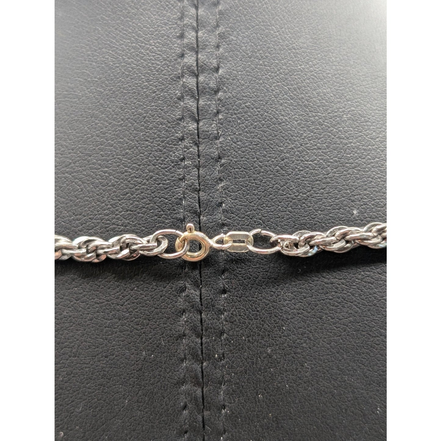 Vintage 925 Sterling Silver Thick 29g 24" Rope Chain Link Necklace