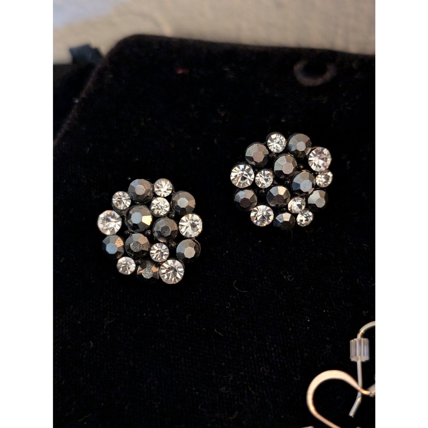 9 Pair Crystal Silver Tone Theme Earring Lot