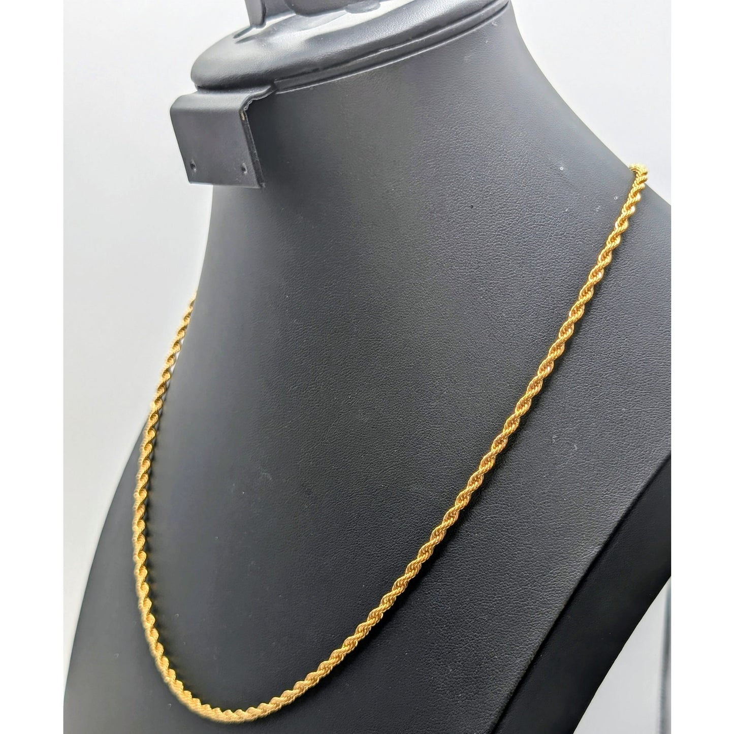 Vintage Gold Tone Rope Chain 24"Necklace