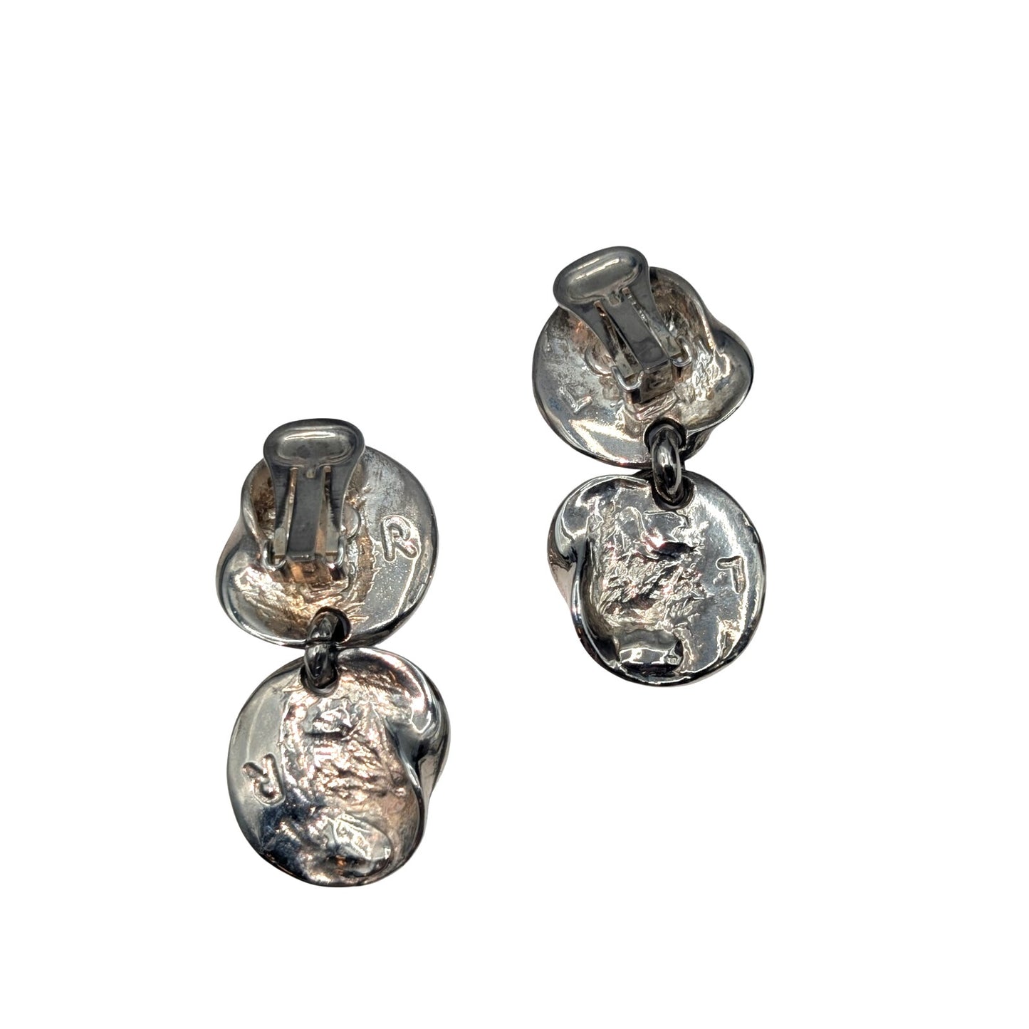 Lot of Six Pair of Vintage Silver Tone Earrings
