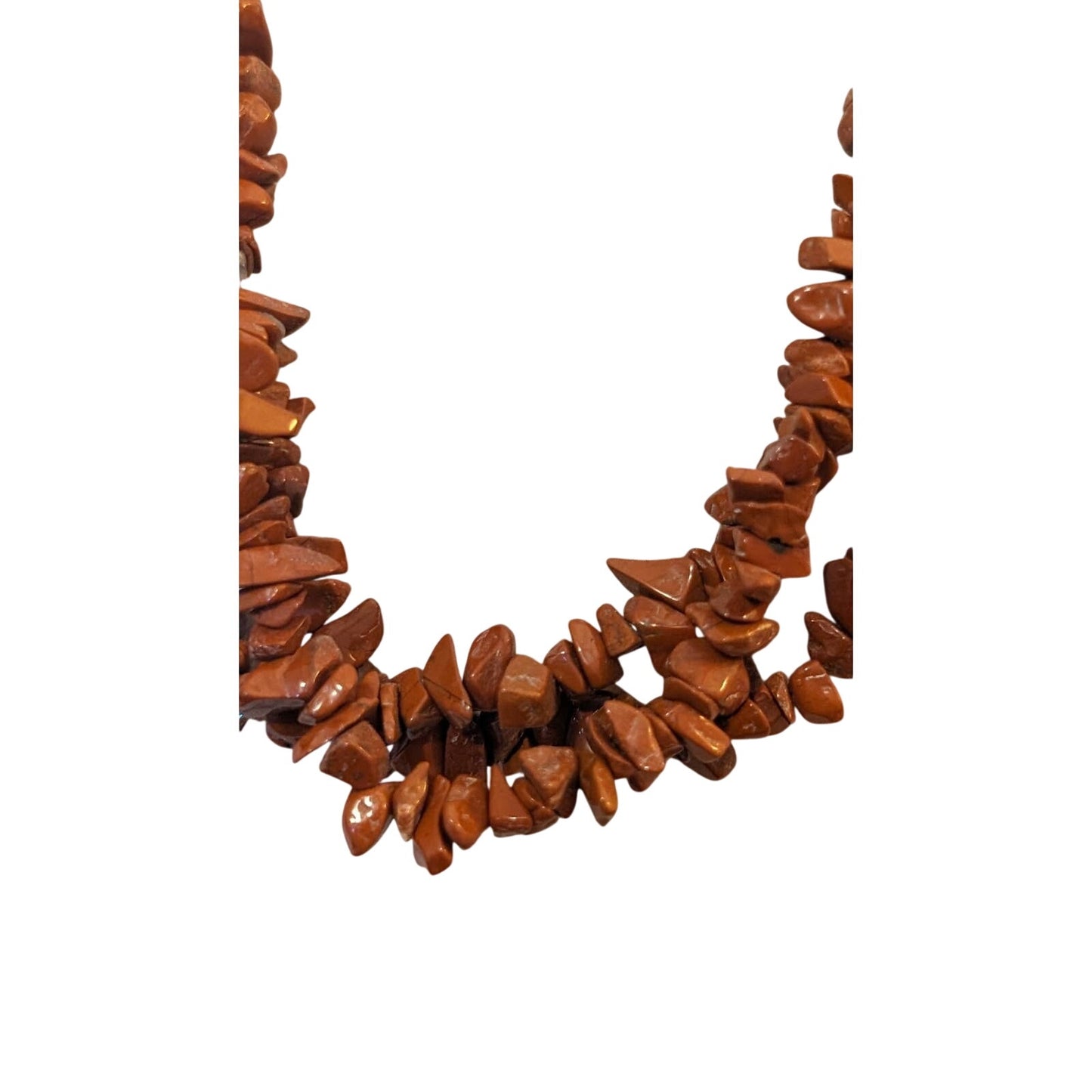 EsMor Three Strand Jasper Stone Necklace